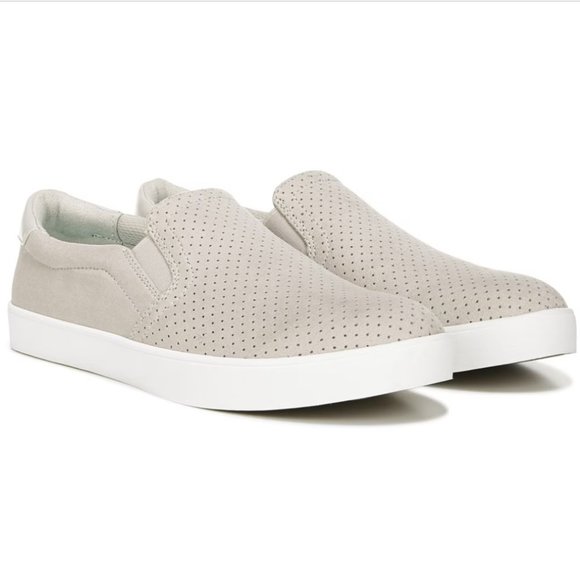 Women's Dr Scholl's Madison Suede Perforated Slip On Sneakers - Greige -… - Picture 1 of 12